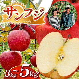 【ふるさと納税】【選べる】【贈答用】サンふじ 約3kg 約5kg｜ サンふじ さんふじ りんご リンゴ 林檎 果物 フルーツ くだもの 信州産 長野県 松本市 ふるさと納税