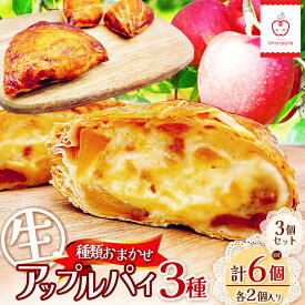 【ふるさと納税】 生アップルパイ 3種類 6個セット（ 各2個 入り ）or 3個 セット｜ 菓子 ふるさと納税 お菓子 おやつ アップルパイ クリーム 季節 フルーツ スイーツ 洋菓子 ご当地 長野県 松本市 お菓子