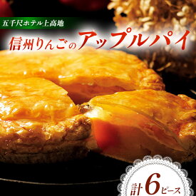 【ふるさと納税】 【ラウンジの味をご家庭で】五千尺ホテル上高地　信州りんごのアップルパイ　6ピース │ アップルパイ 信州りんご りんご 林檎 リンゴ パイ 焼き菓子 スイーツ 人気 デザート ふるさと納税 信州 長野県 松本市