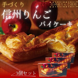 【ふるさと納税】手づくり 信州りんごパイケーキ 1本入 3個セット　アップルパイ おかし お菓子 焼菓子 スイーツ 洋菓子 りんご 長野県 上田市