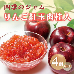 【ふるさと納税】ジャム 長野 四季のジャム りんご 紅玉 肉桂 入り 4個 セット 飯島商店 シナモン りんごジャム 朝ごはん 朝食 パン フルーツ 果物 デザート スイーツ ギフト プレゼント 贈答