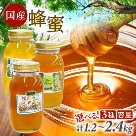 【ふるさと納税】はちみつ 国産 信州産 種類が選べる 百花 トチ アカシア 百花蜜 トチ蜜 アカシア蜜 1kg以上 ハチミツ 大容量 1.2kg 2.4kg 純粋はちみつ 送料無料 楽天ふるさと納税
