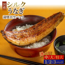 【ふるさと納税】シルクうなぎ蒲焼き 国産 真空パック | ギフト のし対応 化粧箱 冷凍 配送 うなぎ 3尾 2尾 1尾 人気 タレ付き 山椒 真空パック 贈り物 鰻 ウナギ unagi 丑の日 蒲焼き 蒲焼 かば焼き 個包装 小分け 冷凍 クール便 送料無料 やなのうなぎ 観光荘 暑さ 対策