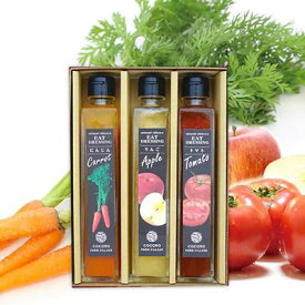 【ふるさと納税】 野菜ドレッシング 200ml 3本セット 人参 トマト りんご | ドレッシング 野菜ドレッシング サラダ 素材 イタリアン 新鮮 長野県 信州 南信州 飯田市 H01