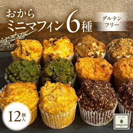 【ふるさと納税】おから ミニ マフィン 6種 12個 セット ( グルテンフリー )| おから 低糖質 低カロリー 洋菓子 お菓子 マフィン ギフト 手土産 長野県 飯田市