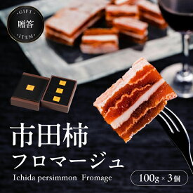 【ふるさと納税】【 ワイン の おつまみ にも オススメ 】 市田柿 フロマージュ 100g × 3個 戸田屋 | 柿 干し柿 干しがき 果物 フルーツ 干柿 おやつ お菓子 ふるさと納税 長野県 飯田市 X03