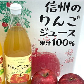 【ふるさと納税】サンふじりんごジュース（1000ml×6本）（果汁100％ストレート）《信州ゆたか農園》 飲料類 果汁飲料 りんご リンゴ ジュース