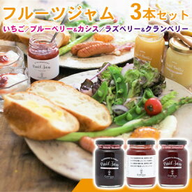 【ふるさと納税】フルーツジャム3本セット ブルーベリー 果汁 酸味料 増粘剤 果実 グラニュー糖 ミックス 詰合せ