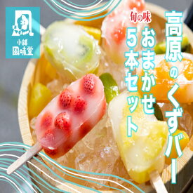 【ふるさと納税】高原のくずバー　旬の味　おまかせ5本セット お菓子 アイス スイーツ くずアイス ひんやりスイーツ 涼 夏 おやつ 食後 デザート シャリシャリ食感 地産地消 手作り