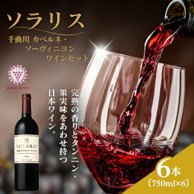 【ふるさと納税】ソラリス 千曲川 カベルネ・ソーヴィニヨン ワインセット 750ml×6本 赤ワイン お酒 ぶどう酒 タンニン 完熟した香り 果実味 スパイシー 晩酌 おうちディナー 飲み物 家飲み 宅飲み
