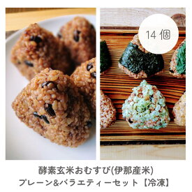 【ふるさと納税】酵素玄米おむすび　伊那市産米　プレーン7個バラエティ7個セット　冷凍【012-62】
