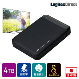 【ふるさと納税】【119-02】 ロジテック ハードディスク(HDD) 4TB SeeQVault対応 TV録画用 ポータブルタイプ【LHD-PBMB40U3QW】