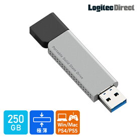 【ふるさと納税】【019-12】ロジテック SSD 外付け 250GB USB3.2 Gen1 スリム型 Type-A USBメモリサイズ【LMD-SPDL025U3】