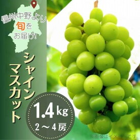 【ふるさと納税】産地直送!信州中野市産シャインマスカット 1.4kg以上(2～4房)【配送不可地域：離島・沖縄県】【1534768】