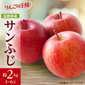 【ふるさと納税】りんごの王様　長野県産 りんご　サンふじ　約2kg(3～6玉程度)【1577410】