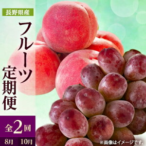 【ふるさと納税】【発送月固定定期便】2026年発送 長野の果物 桃+クイーンルージュ全2回【配送不可地域:離島】【4063523】
