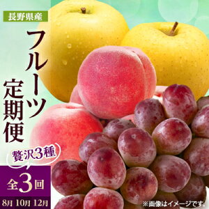 【ふるさと納税】【発送月固定定期便】2026年発送 長野の果物 桃+クイーンルージュ+シナノゴールド全3回【配送不可地域:離島】【4063525】