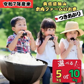 【ふるさと納税】令和7年産 新米 つきあかり 選べる 白米 5kg 10kg 奥信濃飯山～木内ファームのお米～ つきあかり【 長野県 飯山市 信州 美味しい お米 白米 新米 精米 ごはん ご飯 贈答用 贈答品 農家直送 産地直送 送料無料 】 7-12B 7-13B