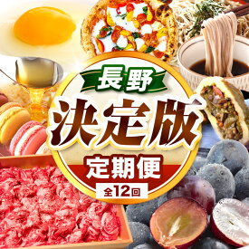 【ふるさと納税】長野県 定期便 【 決定版 】塩尻うまいもの巡礼便（12回） 塩尻のぶどう そば 山賊焼 逸品 | マカロン グルメ ぶどう シャインマスカット はちみつ 和牛 そば おやき 天然水 ジュース 特産品 定期 長野県 塩尻市 信州 まるごと 毎月 お届け 便利