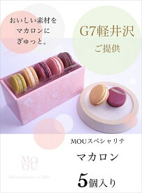 【ふるさと納税】『G7軽井沢』にて提供　マカロン5個詰合せ【5個　G7　もてなし　フレーバー　桔梗ヶ原　メルロ　赤ワイン　シトロン　ミエル　2種類　MOU　人気　アソート　まごころ 長野県 塩尻市 】