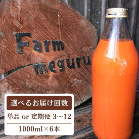 【ふるさと納税】 【先行予約】ニンジンジュース (1000ml × 6本入り)＜2025年12月10日以降順次発送＞【 選べるお届け回数 1回切りから定期便まで 有機栽培 人参 にんじん 野菜 ジュース 飲料 野菜ジュース 長野県 信州 佐久】