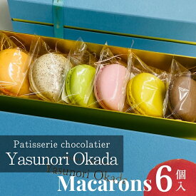 【ふるさと納税】 【Yasunori Okada】冷凍マカロン6個 詰め合わせ（北海道・沖縄県・離島は配送不可） | セット スイーツ 洋菓子 デザート ギフト プレゼント バレンタイン 信州 長野県 おうちカフェ