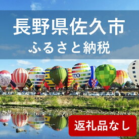 【ふるさと納税】長野県佐久市への寄附 1,000円＜返礼品はありません/ご寄附のみとなります＞