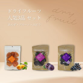 【ふるさと納税】ドライフルーツ 人気3品(ぶどう・あんず・プルーン) セット ｜ フルーツ 千曲市 長野県産 信州