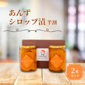 【ふるさと納税】あんず シロップ漬け 半割 2本セット おいしさお福分け | フルーツコンポート 果物 杏子 あんず アンズ アプリコット シロップ 漬け おやつ デザート スイーツ 軽食 お取り寄せ おすすめ 人気 長野名物 特産品 国産 信州 長野県産 長野 千曲市 送料無料