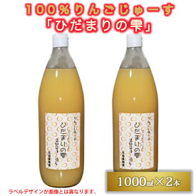 【ふるさと納税】【花岡果樹園】100％りんごジュース「陽だまりの雫」　1000ml