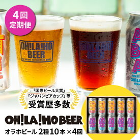 【ふるさと納税】クラフトビール 定期便 (4回) 飲み比べ 10本セット (ゴールデンエール・アンバーエール) オラホビール 詰め合わせ お酒 地ビール ギフト プレゼント お歳暮 お中元 父の日 長野県東御市