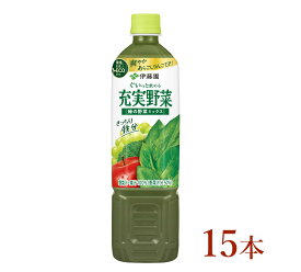 【ふるさと納税】伊藤園　【充実野菜】緑の野菜ミックス「740g×15本」【飲料 野菜 ジュース ミックス ほうれん草 葉物野菜 鉄分 美容 健康 長野県 安曇野市 信州】