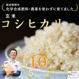 【ふるさと納税】炊きあがりのつやと香りが良く、うま味も強い　コシヒカリ　玄米10kg　佐久穂とさや農園〔ST-B5-2〕