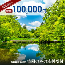 【ふるさと納税】【返礼品なし】長野県軽井沢町 寄附のみの応援受付 100,000円コース（返礼品なし 寄附のみ 100,000円）