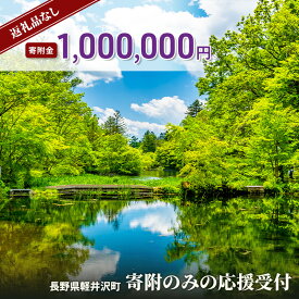 【ふるさと納税】【返礼品なし】長野県軽井沢町 寄附のみの応援受付 1,000,000円コース（返礼品なし 寄附のみ 1,000,000円）
