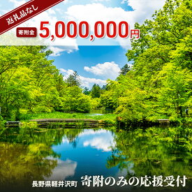 【ふるさと納税】【返礼品なし】長野県軽井沢町 寄附のみの応援受付 5,000,000円コース（返礼品なし 寄附のみ 5,000,000円）