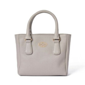 【ふるさと納税】【濱野皮革工藝】ハナエルミニトートショルダー(ライトグレー×ゴールド)【1540225】