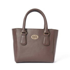 【ふるさと納税】【濱野皮革工藝】ハナエルミニトートショルダー(ダークブラウン×ゴールド)【1540256】