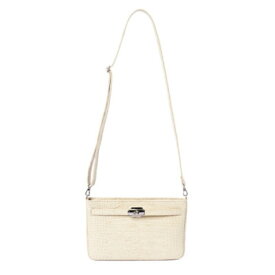 【ふるさと納税】【濱野皮革工藝 】シューカペラショルダーバッグクロコ(バニラ×シルバー)【1544650】