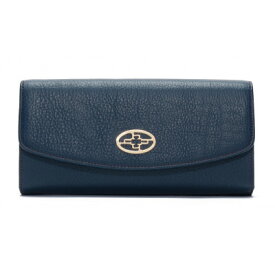 【ふるさと納税】【濱野皮革工藝】フィオーレ ロングウォレット フラップ長財布(ダークブルー)【1594833】