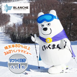【ふるさと納税】ブランシュたかやまスキーリゾート リフト1日優待券 1枚 スキー場 リフト券 雪山 ウインタースポーツ 安心 安全 ファミリー 遊べる 雪遊び わんぱ〜く  お届け:2025年12