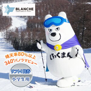 【ふるさと納税】ブランシュたかやまスキーリゾート 小学生用リフト1日優待券 1枚 チケット 全日利用可 雪遊び スキー場 子供用リフト券  お届け:2025年12月1日〜2026年3月13日