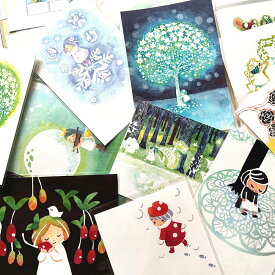 【ふるさと納税】ちくちく鳥「絵はがきコンプリートセット」（全42枚） 絵葉書 セット 長野県 長和町　お届け：2025年11月上旬～2026年11月上旬まで
