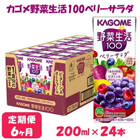 【ふるさと納税】【6ヶ月連続お届け】カゴメ 野菜生活ベリーサラダ（24本入）　【定期便・果汁飲料・ジュース・フルーツ・ビタミンA・ポリフェノール】