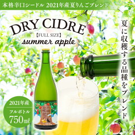 【ふるさと納税】シードル きめ細かい泡立ち 爽快で深み感じる 2021年産 1本 夏りんごブレンド フルボトル アップルシードル 辛口 りんご 夏リンゴ フルーツ 果物 お酒 酒 果実酒 アルコール 家飲み ギフト プレゼント 贈答 贈り物 お祝い 長野 長野県 箕輪町
