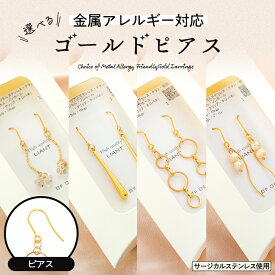 【ふるさと納税】選べる金属アレルギー対応ゴールド　ピアス アクセサリー 装飾品 小物 ファッションア ファッション小物 アイテム おしゃれ シンプル
