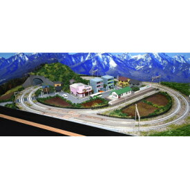 【ふるさと納税】Nゲージ 鉄道ジオラマレイアウト 複線 引込駅 90×60cm(片渡り線)【1590422】