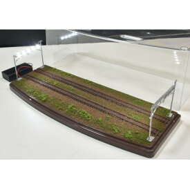 【ふるさと納税】Nゲージ用 鉄道模型ジオラマ展示台 複線ヤード灯照明付き(電池BOX付)【1659793】