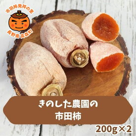 【ふるさと納税】市田柿 きのした農園の市田柿200g×2袋 2026年12月中旬より発送 長野県 信州 南信州 高森町 柿 干し柿 かき 高級 和菓子 お茶請け ドライフルーツ 自然食品 きのした農園【配送不可地域：離島】
