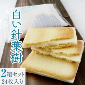 【ふるさと納税】「白い針葉樹」 24枚入り×2箱セット【配送不可地域：離島】